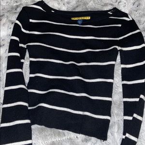 Striped long sleeve, ribbed crop top. Bundle!